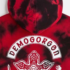 <b>Men's</b> <b>Red</b> and Black Tie Dye Sweat Shirt Pullover Hoodie <b>Men's</b> Kangaroo Pocket Hooded Your Own Graphic Print Label Hoodie - Product Image 2