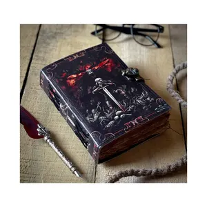 Top Selling Vintage Leather Journal Witcher Gifts Journal For Men & Women Antique Deckle Edge paper Book Of Shadows