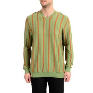 Nouveau pull pour homme à col en V, décontracté, uni, tricoté, à manches longues - Product Image 1