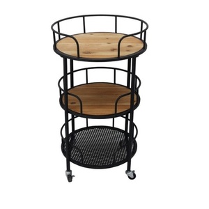 Produit le plus populaire vendu Chariot décoratif Chariot de luxe pour hôtel restaurant Fournitures alimentaires Chariot de service avec trois niveaux et 4 roues - Product Image 3