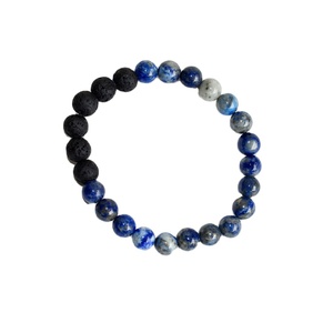 Pulseras Difusoras de Piedras Volcánicas con Cuentas de Lapislázuli y Cristales de Aromaterapia a Precio Razonable - Product Image 1