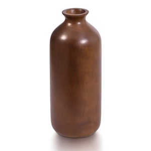 Vase à fleurs élégant en bois massif fabriqué à la main durable pour la décoration de la maison - Product Image 1