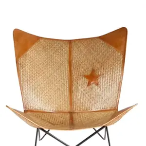 Silla con diseño de estrella Vintage para sala de estar, silla de mariposa, asientos cómodos, muebles contemporáneos, decoración interior