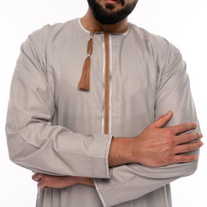 Material PERSONALIZADO de alta calidad para hombres, nuevo diseño, Jubba/Thobes, precio muy bajo, venta directa de fábrica - Product Image 6