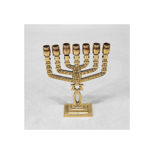 Centro de mesa de Decoración de cumpleaños, soporte de vela Menorah, calidad superior, 7 brazos, portavelas judío de Color dorado - Product Image 3