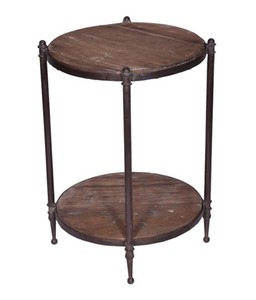 Table basse ronde élégante Kaarlo Décoration moderne pour la maison avec du bois recyclé Durable et facile à nettoyer pour le salon - Product Image 2