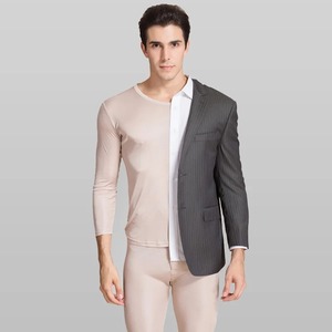 Conjunto de ropa interior térmica de lana para hombre, Calzoncillos largos de capa base fina de algodón 95% para invierno, transpirables y cómodos - Product Image 2