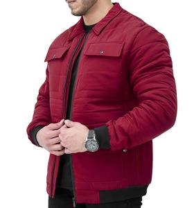 Chaqueta Bomber para hombre sólida de secado rápido de talla grande con servicio OEM y corte automatizado, ropa cómoda para adultos hecha en Pakistán - Product Image 1