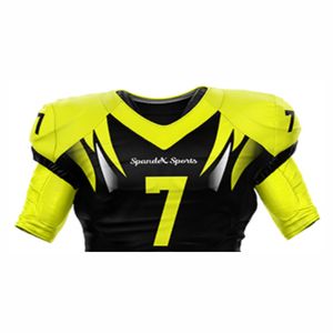 100% maillot de football américain en polyester maille de haute qualité respirant et grande taille longueur des manches courtes imprimé pour l'équipe - Product Image 6