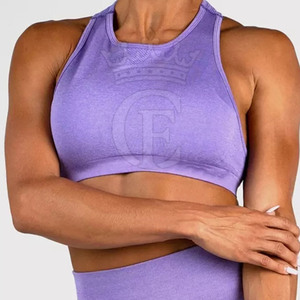 Soutien-gorge de sport rembourré sans couture pour femme soutien-gorge de sport respirant sans fil à compression - Product Image 5