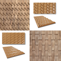 Panneau Mural Protecteur en Bois Massif Texturé 3D Insonorisé Décoration Intérieure Moderne Unique Robuste CNC pour Maison Bureau Salon Salle de Bain