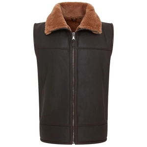 Gilet classique en cuir véritable de style cowboy offrant une qualité robuste et un port confortable - Product Image 5