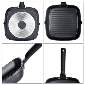 High Quality Square Griddle Aluminium Gas Stove Black <strong>Grill</strong> <strong>Pans</strong> Nonstick Steak <strong>Frying</strong> <strong>Pan</strong> for Cooking - Product Image 5