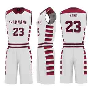 Uniformes de marque avec logo personnalisé maillot en maille de basket-ball imprimé ensemble de maillot de basket-ball par sublimation maillot de basket-ball en maille coupe sèche - Product Image 5