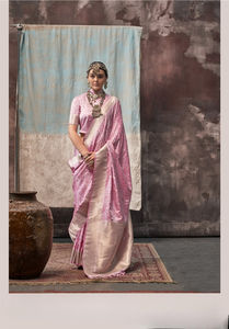 Sarees de Seda Satén Hechos a Mano, Ecológicos y Elásticos para Adultos, con Diseño Floral Étnico, Pañuelos Étnicos de Primavera - Product Image 5