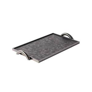 Incroyable plateau de service en métal noir avec poignée en forme de rectangle pour la maison et l'hôtel plateaux de table pour la nourriture et les boissons - Product Image 2