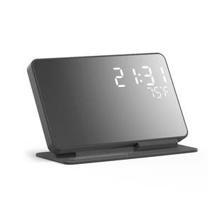 Chargeur sans fil 3 en 1 de bureau le plus vendu, réveil, QC3.0, type-C, design pliable, charge magnétique pour téléphones, tablettes, montres - Product Image 2