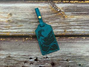 Etiqueta de equipaje de tarjeta de embarque de viaje de cuero personalizable de alta calidad con tarjeta de contacto - Product Image 2