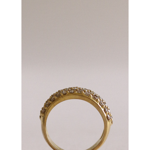 แหวนเพชรฝังแบบวินเทจ 18k ดีไซน์คลื่นหนา หรูหราและสง่างาม - Product Image 3