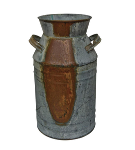 Florero de lata de leche de hierro de Metal galvanizado de diseño moderno más vendido, último acabado Vintage para decoración del hogar, precio barato India - Product Image 5