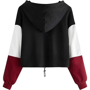 Vente en gros Pull-over court en polaire éponge française pour femmes Sweat-shirt surdimensionné décontracté personnalisé pour l'hiver - Product Image 2