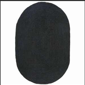 Grand tapis ovale en jute tressé fait à la main tapis indien tapis en fibres naturelles pour la maison hôtel ou bureau vente en gros écologique - Product Image 3