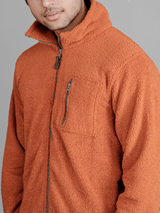 Veste Sherpa en polaire polaire 100% polyester pour hommes, fermeture à glissière, tendance, design brodé respirant, vêtements d'hiver - Product Image 6