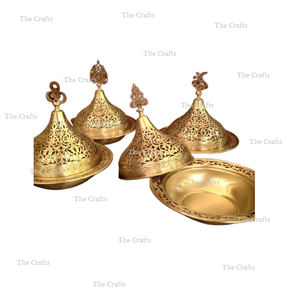 Plat à beurre en métal couleur or pour servir des aliments fait à la main plat à beurre de taille personnalisée pour la vaisselle et l'hôtellerie - Product Image 4