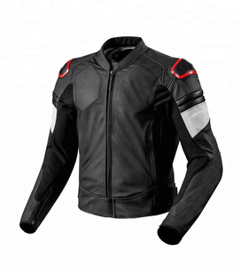 Veste de moto pour hommes imperméable en cuir de vache noir motard en cuir de qualité supérieure veste coupe-vent d'équitation - Product Image 4