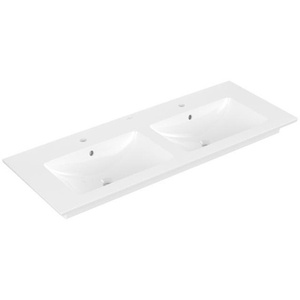 Meuble sous-vasque double V&B VENTICELLO 1300x500mm blanc 2 3-L Arm RE-E M L F VILLEROY & BOCH - Product Image 1