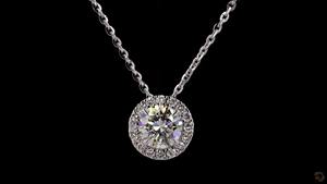 1,2 Ct redondo laboratorio cultivado diamante collar 14K oro blanco colgante VVS claridad ligero ético uso diario joyería para mujeres - Product Image 5