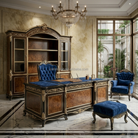 Maßgefertigtes Europäisches Klassisches Samt-Sofa-Set, 3-teilige Gepolsterte Sitzgruppe für Luxus-Villen & Hotelprojekte