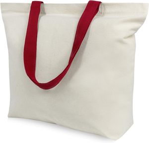 Fashion Heavyweight Heavy-Duty Thick <b>Fabric</b> Shopping Bag Reinforced Handles Gusseted Design Durable Reusable Wholesale - Product Image 2