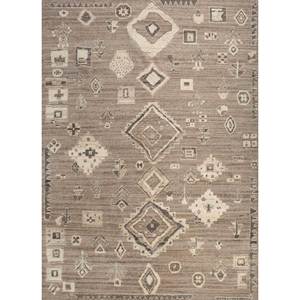 Alfombra de Lana Afgana Tejida a Mano, Color Marfil, Diseño Geométrico Abstracto, Rectangular, para Pasillo, Sala de Estar, 9x12 - Product Image 1