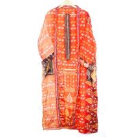 Gaun Robe Sutra Vintage Wanita, Bernapas, Kerah V, Patchwork, Pakaian Pantai Musim Panas, Gaya India, Untuk Rumah, Pernikahan, Malam, Jubah Mandi