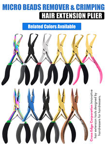 Nouveau modèle d'extensions de cheveux Kit d'outils élimination des microbilles outil de couleur or emballé dans un étui pour beauté Kit d'outils d'élimination des microbilles - Product Image 6