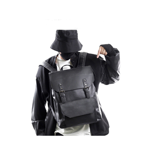 Vente en gros, sac à dos personnalisé pour ordinateur portable, sac mode noir en cuir souple, sac à dos scolaire pour hommes - Product Image 3