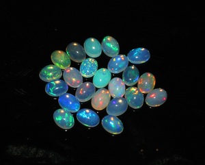 23-Piece Lot of Natural Ethiopian Opal 5x7mm Oval Shape Loose Gemstone Cabochons 23 Pieces Lot - Product Image 4