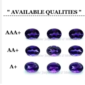 พลอยอเมทิสต์แอฟริกาธรรมชาติตัดเป็นรูปวงรี7X9mm อัญมณีทรงหลวม - Product Image 3