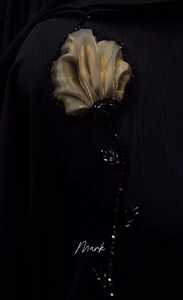 Tissu élégant modeste brodé à la main pour femmes et coupe de verre travail à la main Abayas robes traditionnelles formelles de Dubaï tissu respirant - Product Image 3