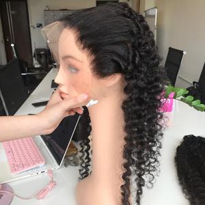 Extensiones de cabello frontal de un solo donante vietnamita de Color Natural cabello Remy humano crudo para pelucas de Mujeres Negras estilo rizado birmano - Product Image 2