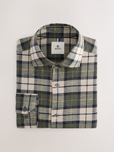 Chemise en flanelle pour homme, boutonnée, coupe classique, manches longues, chemise en flanelle à carreaux décontractée - Product Image 2