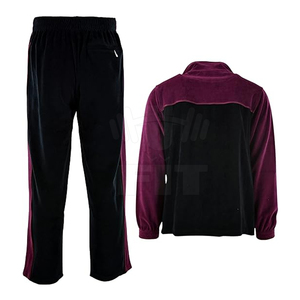2024 survêtements en velours deux pièces à séchage rapide pour hommes personnalisés vêtements d'entraînement à fermeture éclair confortables Logo imprimé ensembles d'hiver de grande taille - Product Image 5