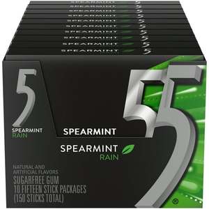 Grosir asli <span class=keywords><strong>5</strong></span> Gumm Spearmint gula hujan bebas permen karet, 15 buah (Pak 150 buah) - Product Image 1