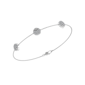Elegante personalizado 950 platino lujo OEM ODM hecho en fábrica India pulsera de diamantes naturales para mujeres pulseras de eslabones de cadena fina - Product Image 1