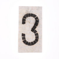 Numéros de maison modernes en mosaïque écologiques avec design graphique pour crédence, épaisseur 5 mm, marque ArtisRaw