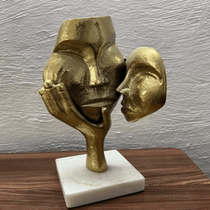 Sculpture de moulage en métal en aluminium de conception scandinave de haute qualité motif de vie morte artefact décoratif de bureau et de chambre - Product Image 1