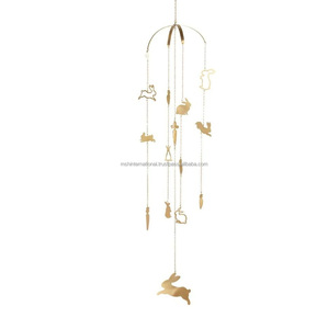 <b>Light</b> Yellow Metal Boho Style Handmade Cartoon Animal Design Hanging <b>Wall</b> Decor for Living Room 2-Piece Oversized Contemporary - Product Image 4