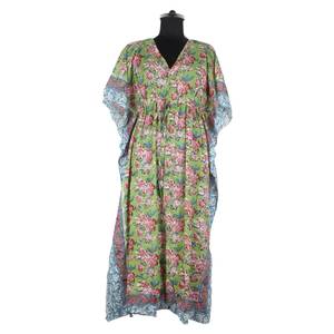 2025 gran oferta africano Batik Long Kaftan vestidos de talla grande mujeres KFCL004 fabricante de ropa de mujer diseñador Kimono de algodón indio - Product Image 1