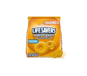 <strong>LIFE</strong> <strong>SAVERS</strong> Butter Rum Individually Wrapped Hard <strong>Candy</strong>, 14.5-Ounce Sharing Size <strong>Candy</strong> Bag (Pack of 4) - Product Image 1